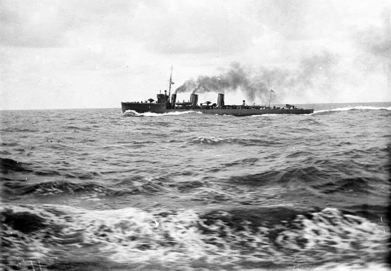 British destroyer HMS Loyal one of the British destroyers at the Texel action on 17th October 1914 in the First World War
