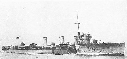 British destroyer HMS Legion one of the British destroyers at the Texel action on 17th October 1914
