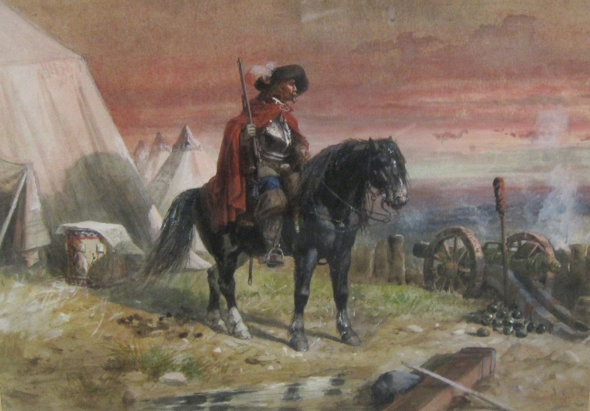 Before the battle: Battle of Naseby 14th June 1645 during the English Civil War: picture by Richard Beavis