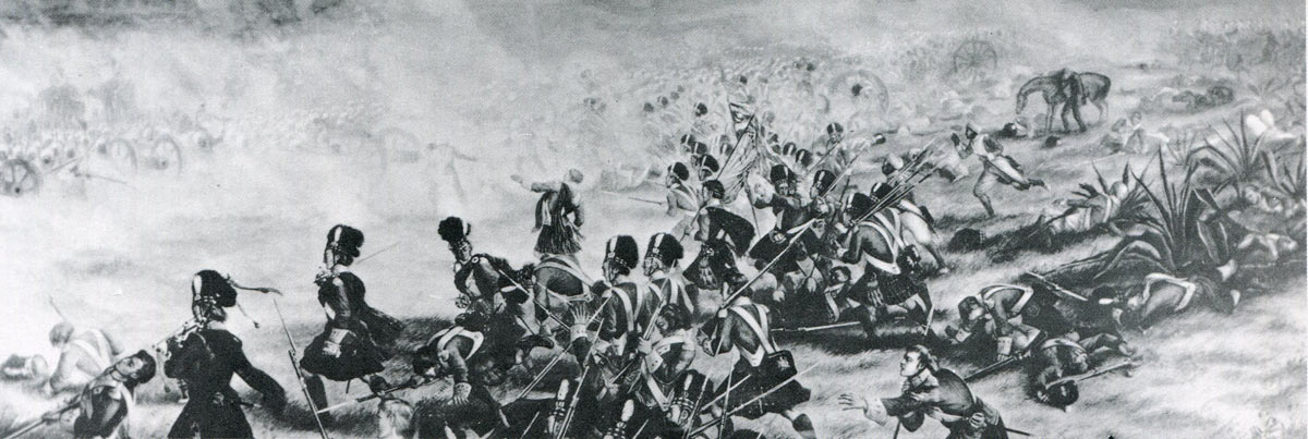 74th Highlanders at the Battle of Assaye on 23rd September 1803 in the Second Mahratta War in India