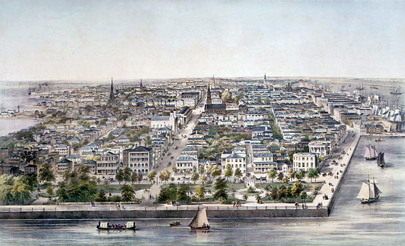 Waterfront of the City of Charleston: Siege of Charleston April and May 1780 in the American Revolutionary War