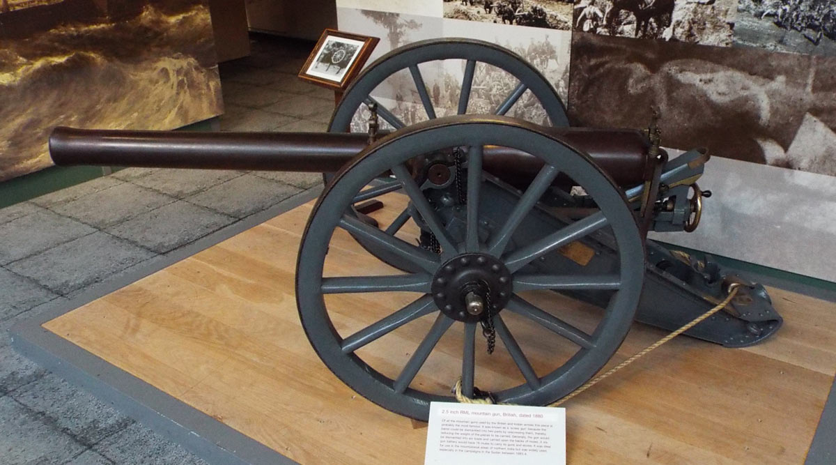 2.5 inch RML Mountain Gun, 'Screw Gun': Mohmand Field Force, 7th August to 1st October 1897, North-West Frontier of India: Firepower Museum