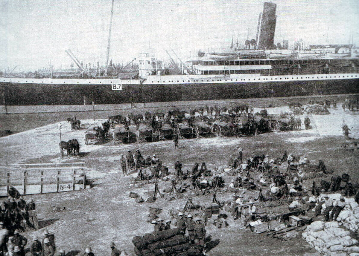 Transport B7 prepares to leave Alexandria with troops and equipment for the Gallipoli landings: Gallipoli Part II, March 1915 to January 1916 in the First World War