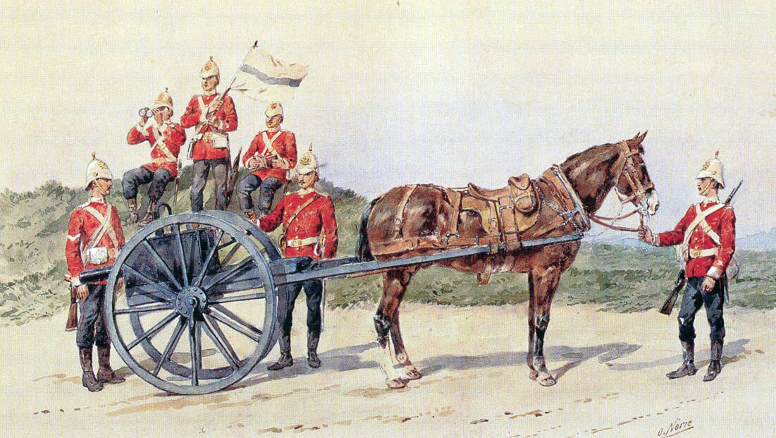 Signallers of the 24th Regiment: Battle of Isandlwana on 22nd January 1879 in the Zulu War: picture by Orlando Norie
