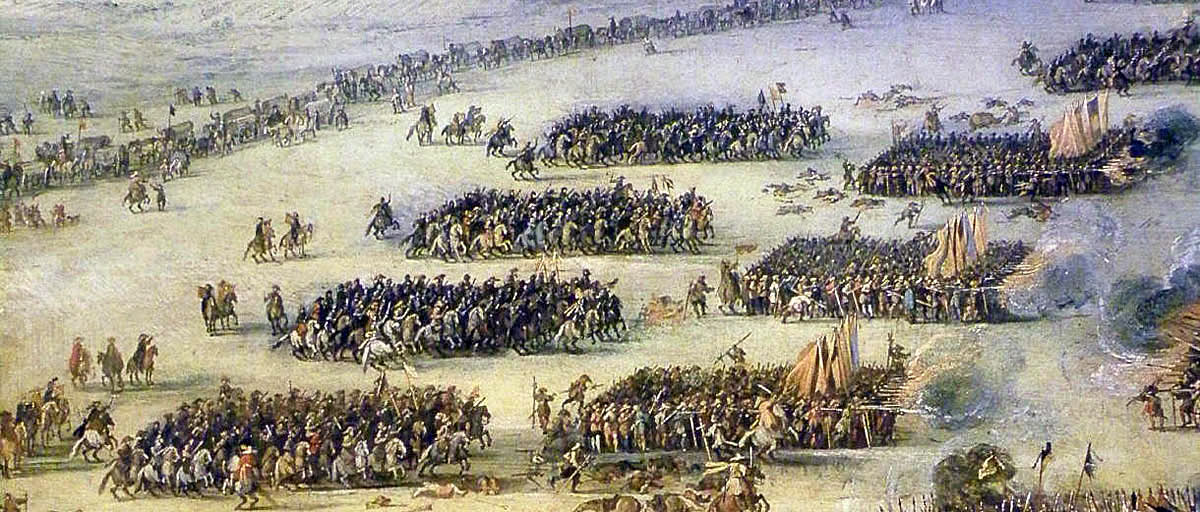 Cavalry and 'commanded musketeers' of the Period of the English Civil war: Battle of Edgehill on 23rd October 1642: picture by Peter Sneyers