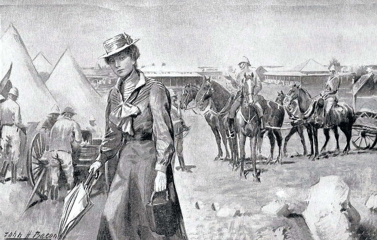 Lady Sarah Wilson: Siege of Mafeking 14th October 1899 to 16th May 1900 in the Great Boer War: picture by John H. Bacon