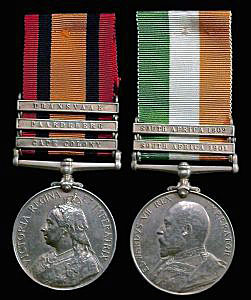 Queen's South Africa Medal with clasp for 'Paardeberg' and King's South Africa Medal: Battle of Paardeberg on 27th February 1900 in the Great Boer War