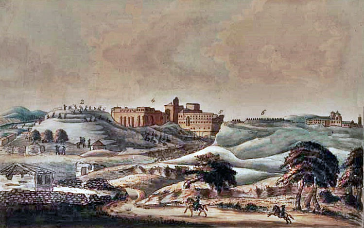 Convent of San Vincente, converted to a fort by the French at Salamanca: Battle of Salamanca on 22nd July 1812 during the Peninsular War, also known as the Battle of Los Arapiles or Les Arapiles