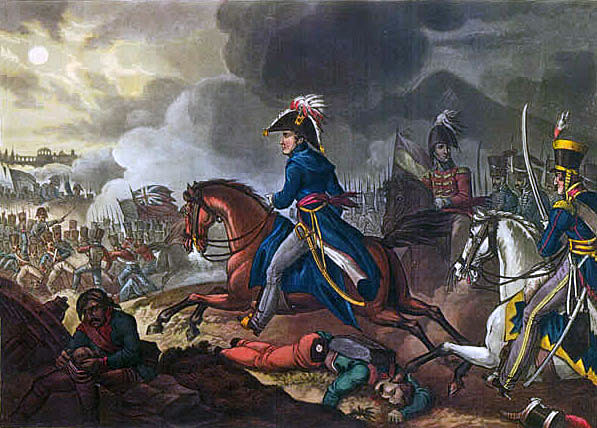 Wellington at the Battle of Salamanca on 22nd July 1812 during the Peninsular War: picture by William Heath