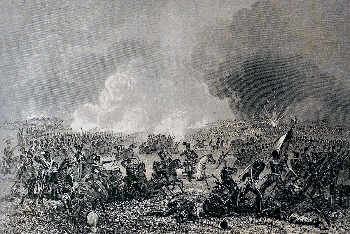 Charge of the British Light Dragoons at the Battle of Salamanca on 22nd July 1812 during the Peninsular War