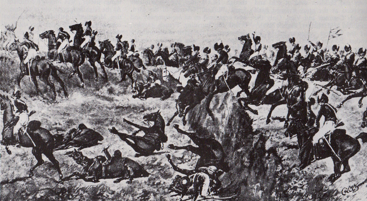 23rd Light Dragoons encounter the ditch at the Battle of Talavera on 28th July 1809 in the Peninsular War