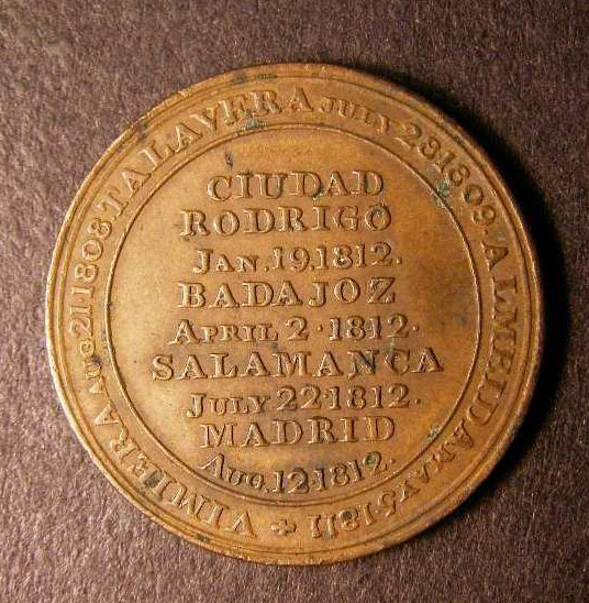 Medal commemorating the Storming of Ciudad Rodrigo on 19th January 1812 and other battles in the Peninsular War