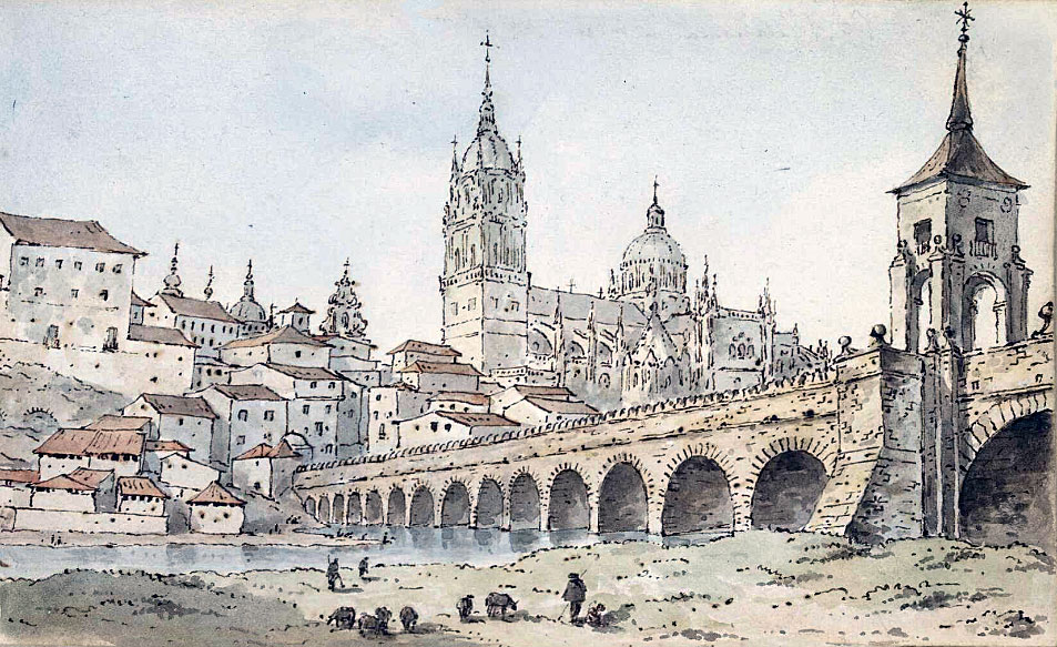 Salamanca: Battle of Salamanca on 22nd July 1812 during the Peninsular War, also known as the Battle of Los Arapiles or Les Arapiles: water colour sketch by Robert Kerr Porter