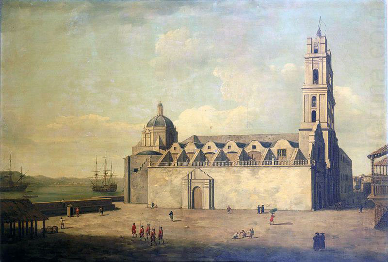 Havana Cathedral after the Capture of Havana in August 1762 during the Seven Years War: picture by Dominic Serres