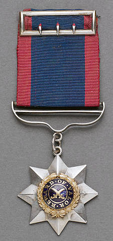 Indian Order of Merit awarded posthumously to the 21 soldiers of the 36th Sikhs killed in Saragarhi Post overrun by tribesmen on 12th September 1897 on the Samana Ridge, Tirah, North-West Frontier of India