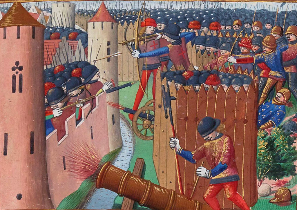 Attack on Les Tourelles in the Siege of Orleans October 1428 to May 1429 in the Hundred Years War